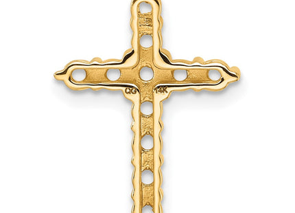 14K gold diamond cross chain, another view