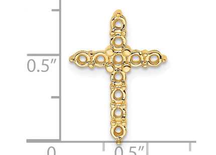14K gold diamond cross chain, further view