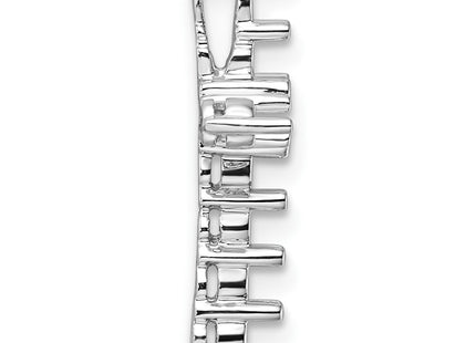 14K white gold diamond cross chain, alternate view