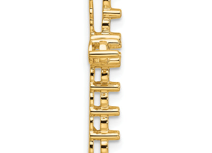 14k Diamond Cross Chain Slide Mounting, 24.5 x 17.6mm