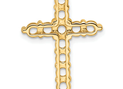 14k Diamond Cross Chain Slide Mounting, 24.5 x 17.6mm