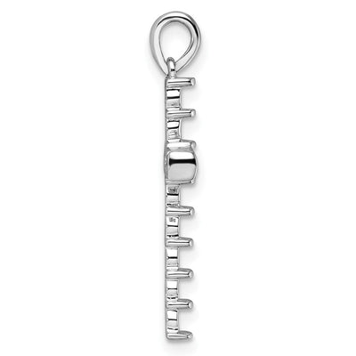 14K White Gold Latin Cross Pendant Mounting, 33.6 x 17mm