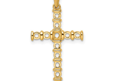 14k Latin Cross Pendant Mounting (Style PM4954-075-Y)