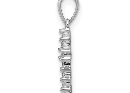 14k White Gold 1/. Diamond Latin Cross Pendant (Style PM4957-006-WA)