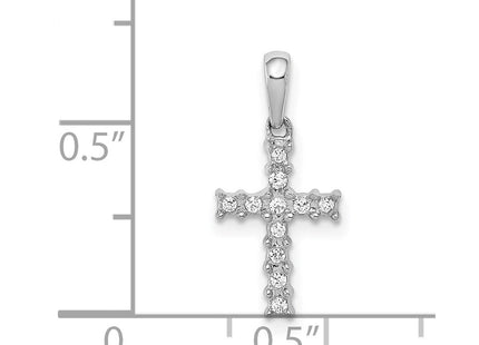14k White Gold 1/. Diamond Latin Cross Pendant (Style PM4957-006-WA)