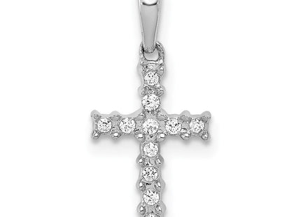 14k White Gold 1/. Diamond Latin Cross Pendant (Style PM4957-006-WA)