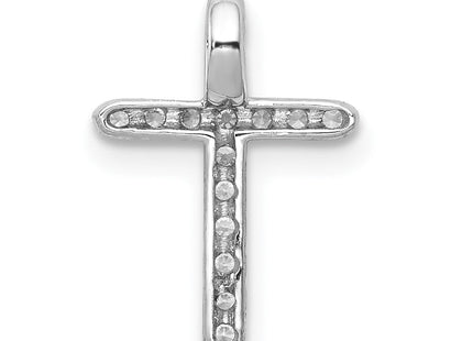 14k White Gold .. Diamond Cross Pendant (Style PM4963-013-WA)