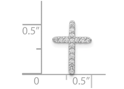14k White Gold .. Diamond Cross Pendant (Style PM4963-013-WA)