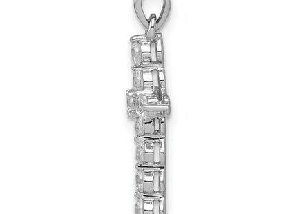 14k White Gold .. Diamond Cross Pendant (Style PM4968-040-WA)
