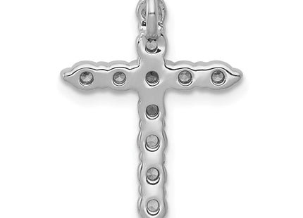 14k White Gold 1/. Diamond Cross Chain Slide (Style PM4969-050-WA)