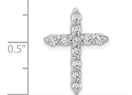 14k White Gold 1/. Diamond Cross Chain Slide (Style PM4969-050-WA)