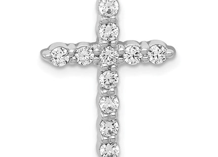 14k White Gold 1/. Diamond Cross Chain Slide (Style PM4969-050-WA)