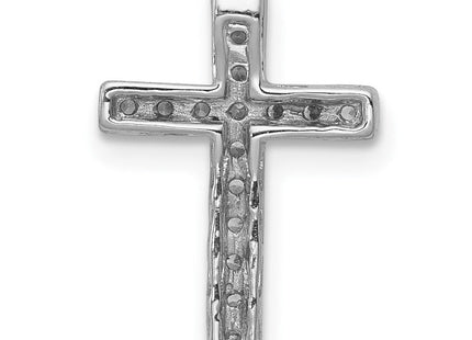 14k White Gold 1/. Diamond Latin Cross Chain Slide (Style PM4972-016-WA)