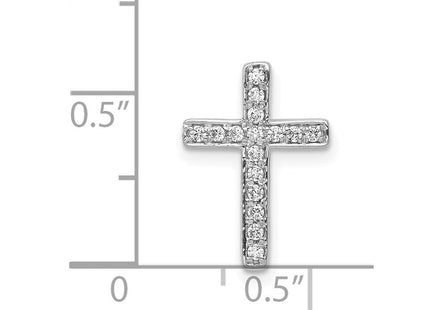14k White Gold 1/. Diamond Latin Cross Chain Slide (Style PM4972-016-WA)