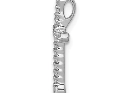 14k White Gold 1/. Diamond Cross Chain Slide (Style PM4975-020-WA)