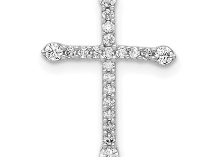 14k White Gold 1/. Diamond Cross Chain Slide (Style PM4975-020-WA)