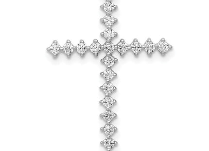 14k White Gold 3/. Diamond Cross Chain Slide (Style PM4978-040-WA)