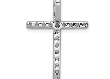14k White Gold .. Diamond Cross Pendant (Style PM4979-050-WA)
