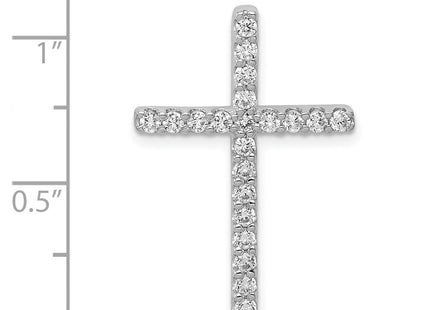14k White Gold .. Diamond Cross Pendant (Style PM4979-050-WA)