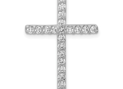 14k White Gold .. Diamond Cross Pendant (Style PM4979-050-WA)