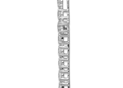 14K white gold diamond cross pendant, alternate view