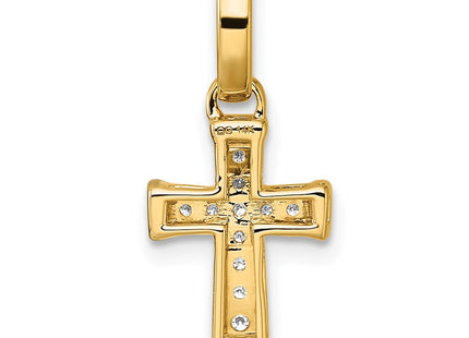 14k Small Diamond Latin Cross Pendant (Style PM4982-010-YA)