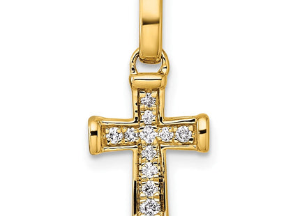 14k Small Diamond Latin Cross Pendant (Style PM4982-010-YA)