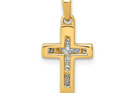 14k 1/. Diamond Latin Cross Pendant
