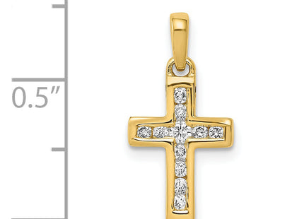 14k 1/. Diamond Latin Cross Pendant