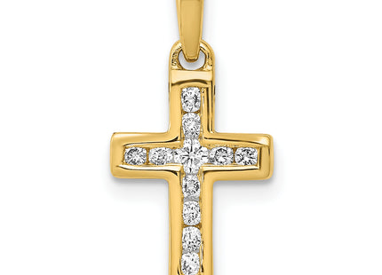 14k 1/. Diamond Latin Cross Pendant