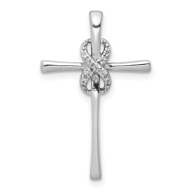 14K white gold diamond infinity chain