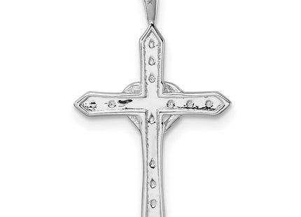 14k White Gold Heart Cross Pendant Mounting (Style PM4987-010-W)