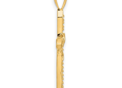 14k Heart Cross Pendant Mounting (Style PM4987-010-Y)