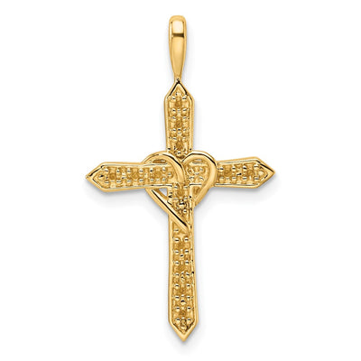 14K gold cross pendant