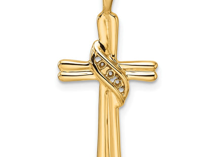 14K gold cross pendant