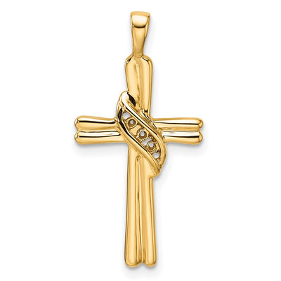 14K gold cross pendant
