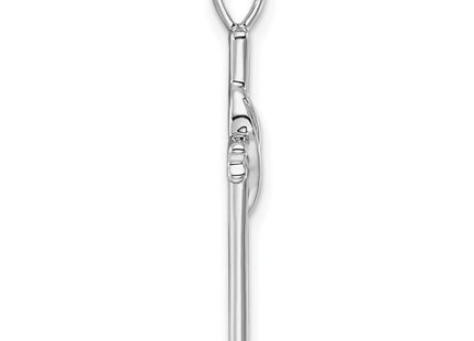 14k AA Diamond Cross Pendant, 29 x 14.5mm