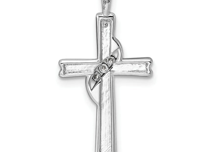 14k AA Diamond Cross Pendant, 29 x 14.5mm
