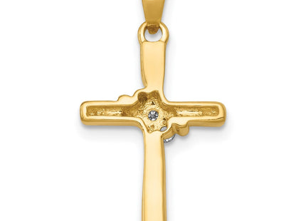 14k AA Diamond Cross Pendant (Style PM4990-005-YA)