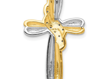 14k Yellow & Rhodium Pendants Style PM4991 - Classique Jewelry Inc.