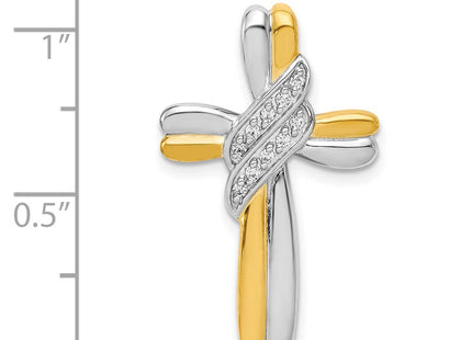 14k Yellow & Rhodium Pendants Style PM4991 - Classique Jewelry Inc.