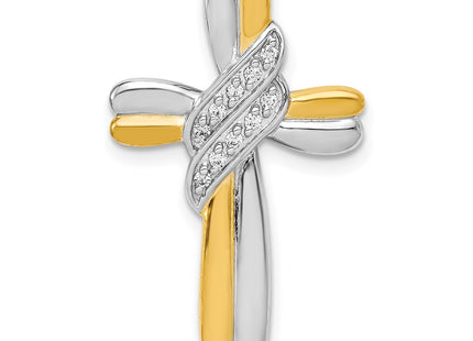 14k Yellow & Rhodium Pendants Style PM4991 - Classique Jewelry Inc.