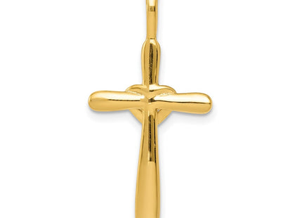 14K gold diamond cross pendant, another view