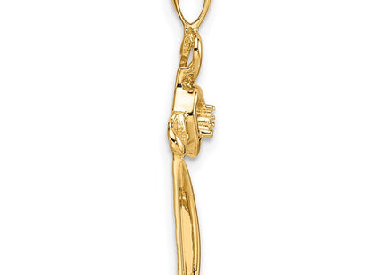 14k Diamond Cross Pendant Mounting (Style PM4993-001-Y)