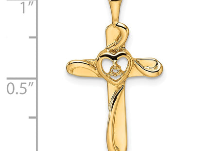 14k Diamond Cross Pendant Mounting (Style PM4993-001-Y)