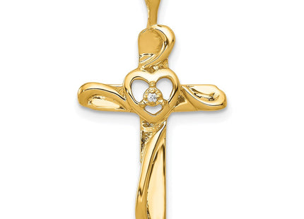 14k AA Diamond Cross Pendant (Style PM4993-001-YA)