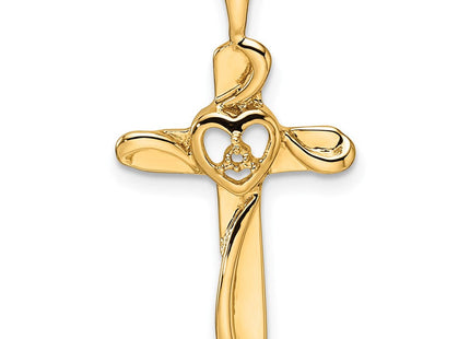 14k Diamond Cross Pendant Mounting (Style PM4993-001-Y)