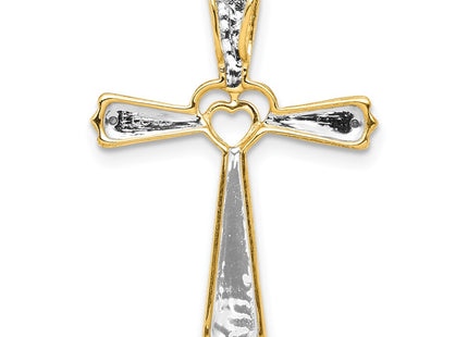 14k Yellow & Rhodium Pendants Style PM4995 - Classique Jewelry Inc.