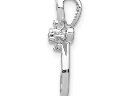 14k White Gold 1/. Diamond Cross Chain Slide (Style PM4997-005-WA)