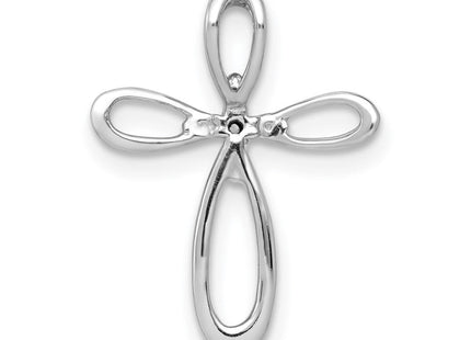 14k White Gold 1/. Diamond Cross Chain Slide (Style PM4997-005-WA)